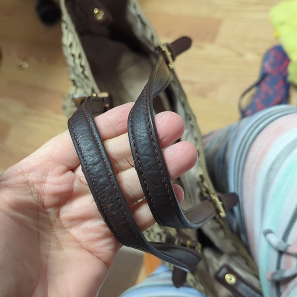 Michael Kors Tan Monogram Interior Tote Sold As Is Please Look At The Pictures - Picture 3 of 6